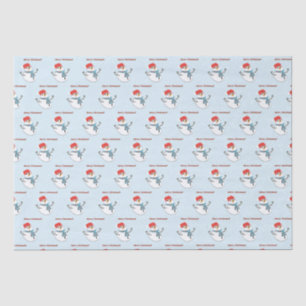 Snowman. Merry Christmas. Tissue Paper