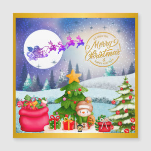 Snowman Merry Christmas Tree Gift & Happy New Year
