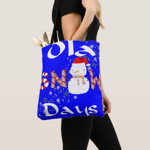 Snowman Merry Christmas Women's Tote Bags Snowdays