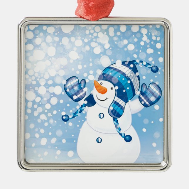 Snowman Metal Ornament (Front)