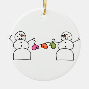 Snowman Mittens Ornament