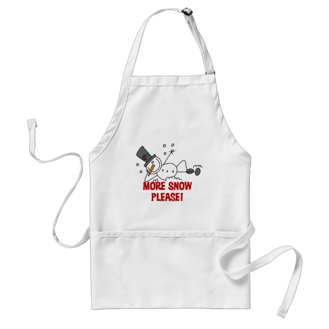 Snowman More Snow Please Standard Apron (Front)