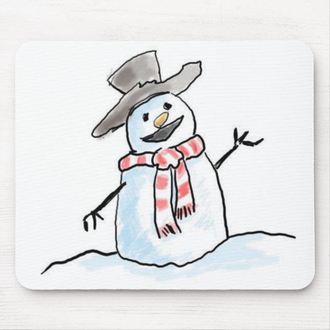 Snowman Mouse Pad (Front)