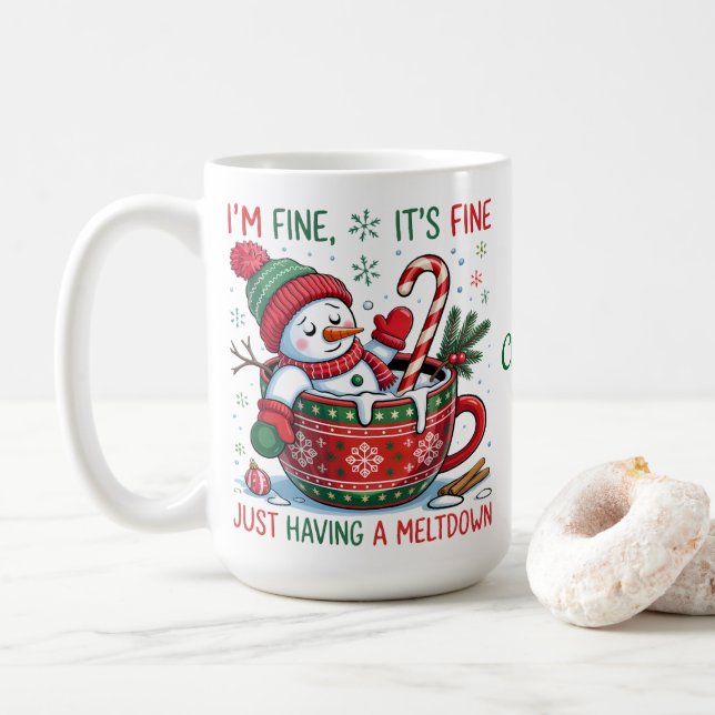 Snowman Mug (Avec donut)