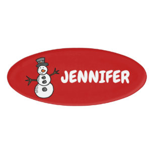 Snowman Name Tag