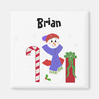 Snowman Name Tag Magnet