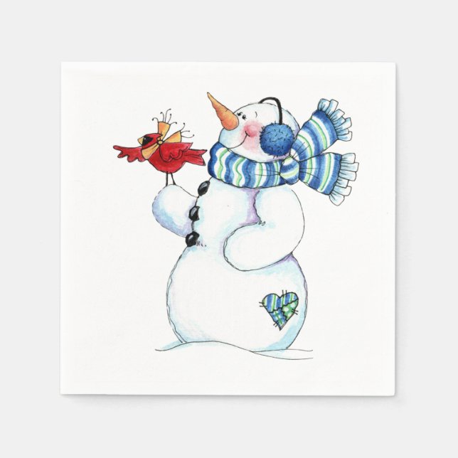 Snowman Napkin (Front)