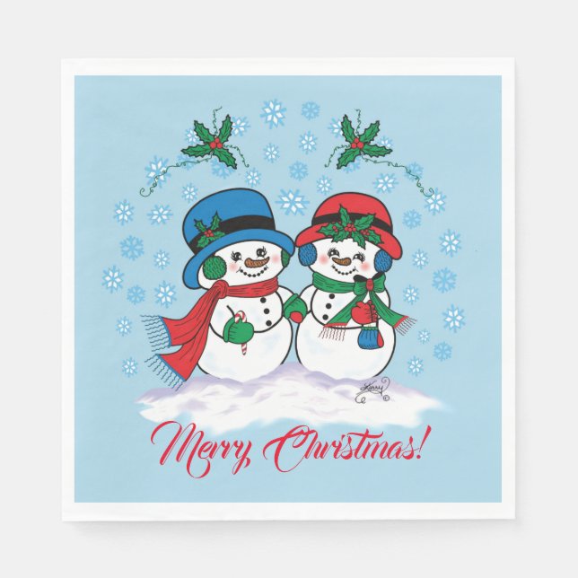 Snowman Napkin (Front)