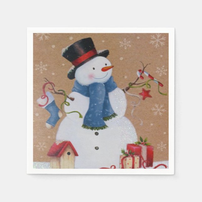 Snowman Napkin (Front)