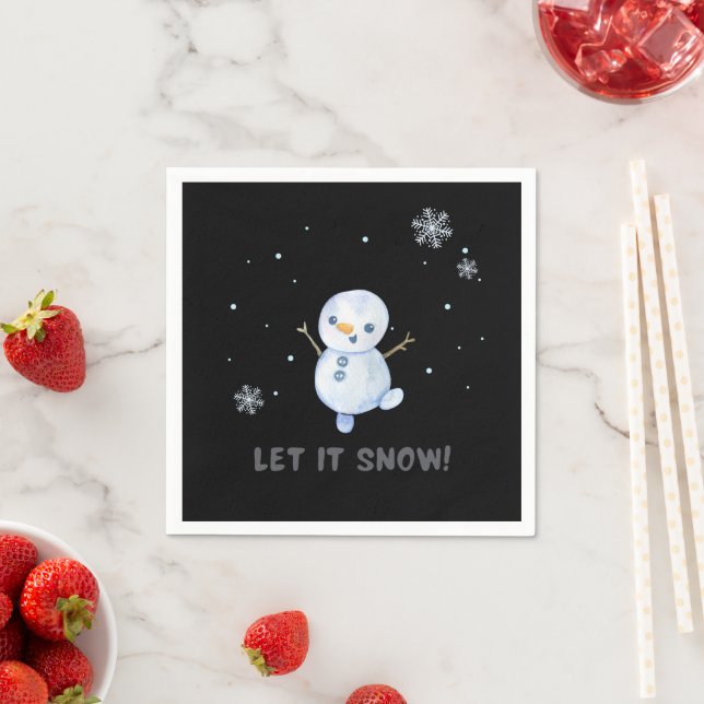 Snowman  napkin (Insitu)