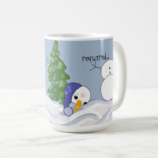 Snowman Need Some Assistance Funny Coffee Mug