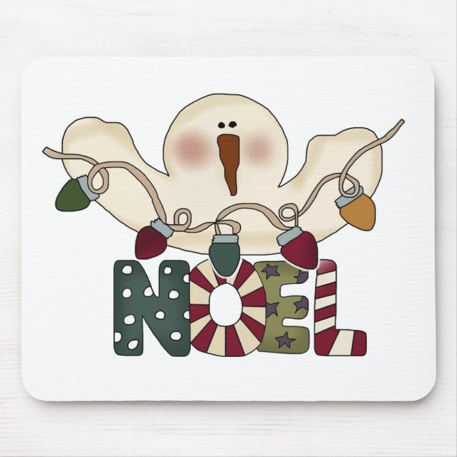Snowman Noel Mouse Pad (Front)