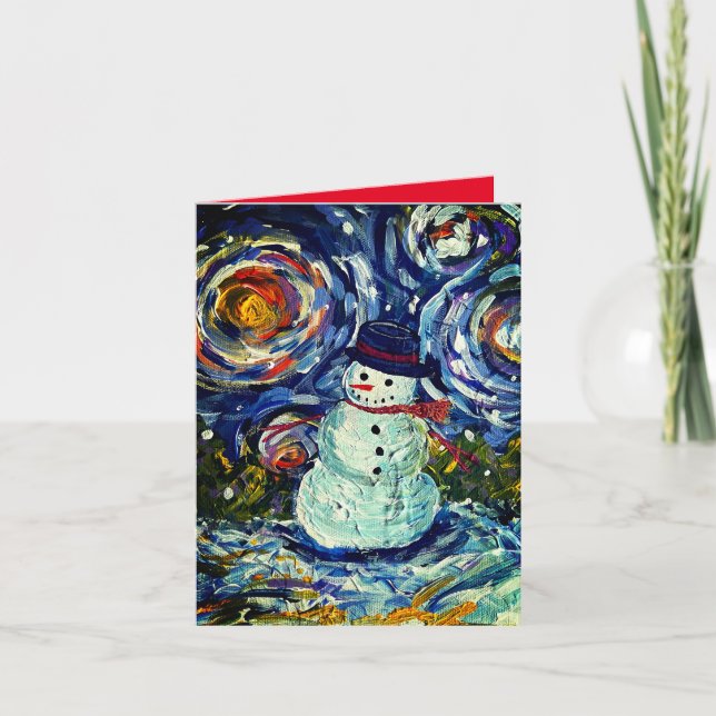 Snowman Note Holiday Cards (Front)