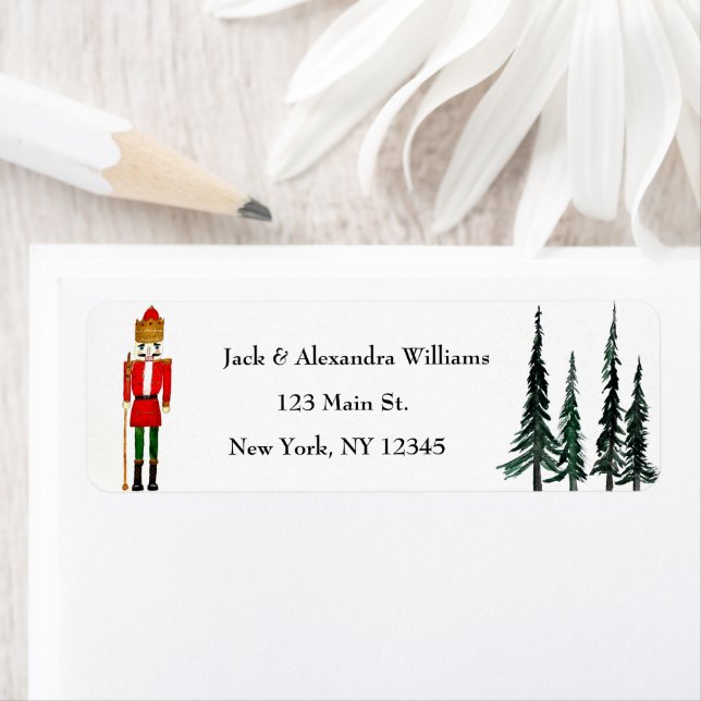 Snowman Nutcracker Christmas Return Address (Insitu)