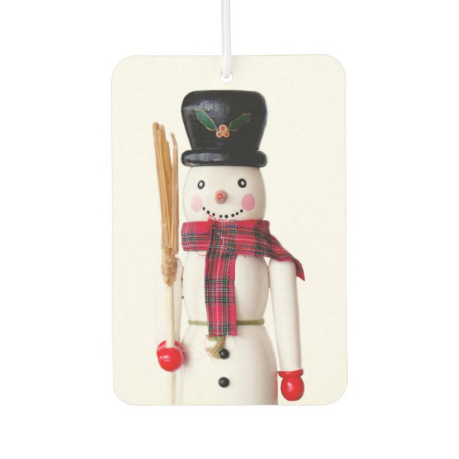 Snowman Nutcracker - Personalized Text Air Freshener (Front)