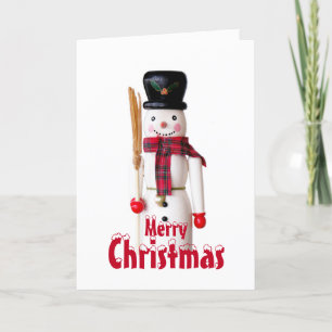 Snowman Nutcracker - Personalized Text Holiday Card