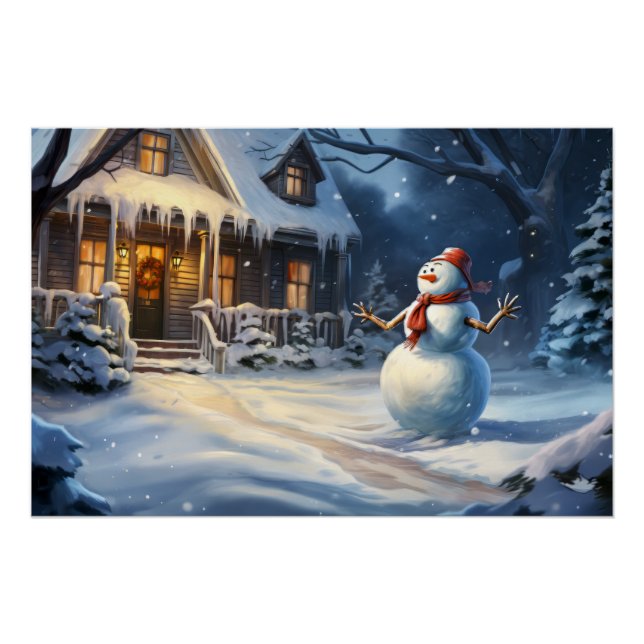 Snowman Painting Poster (Front)