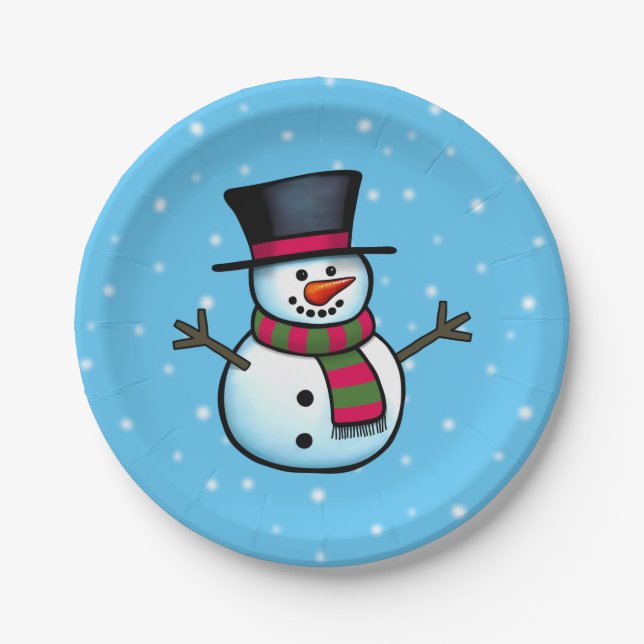 Snowman Paper Plate (Front)