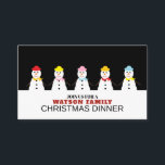 Snowman parade, Christmas Party Ticket Invitation<br><div class="desc">Snowman parade,  Christmas Party Ticket Invitation Cards by The Business Card Store. Great for all kinds of festive events. Christmas Dinners,  Office Parties,  Restaurant Events,  Weddings,  Birthdays,  E.T.C</div>