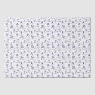 Snowman parade toile - blue tissue paper
