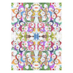 Snowman Party Christmas Tablecloth