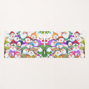 Snowman Party Christmas Yoga Mat