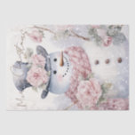 Snowman Pastel Pink Winter Christmas Tissue Paper<br><div class="desc">Snowman Pastel Pink Winter Christmas</div>
