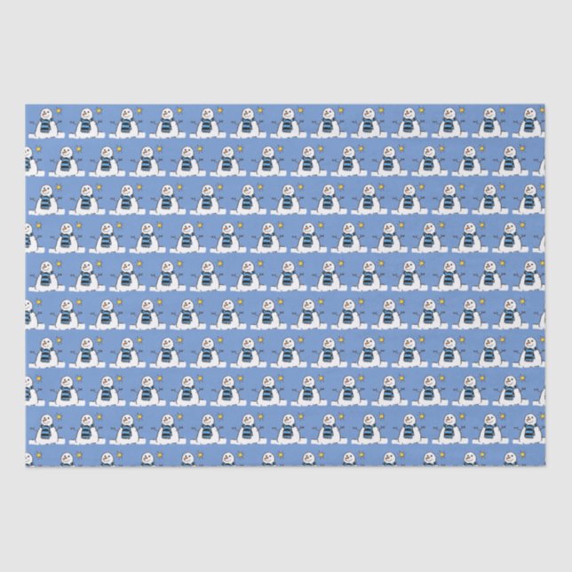 Snowman Pattern Design Tissue Paper (Front)
