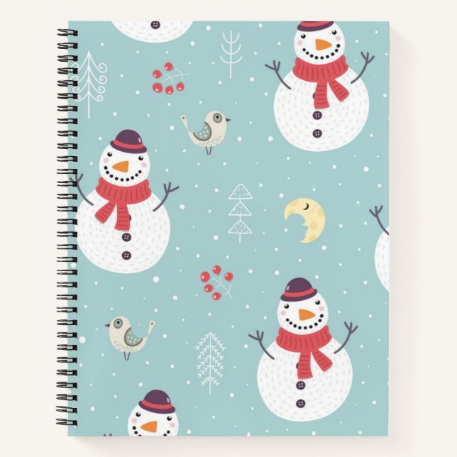 Snowman pattern notebook (Front)