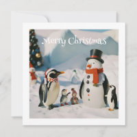 Snowman & Penguin #3 Custom Novelty Christmas