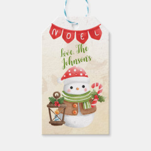 Snowman Personalize Gift Tags