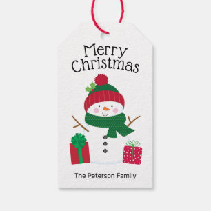 Snowman Personalized Gift Tags