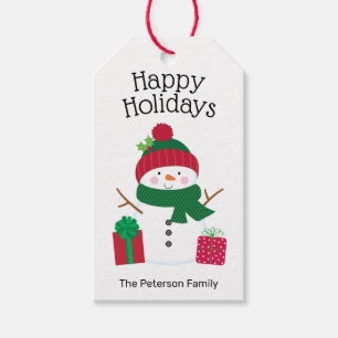 Snowman Personalized Gift Tags