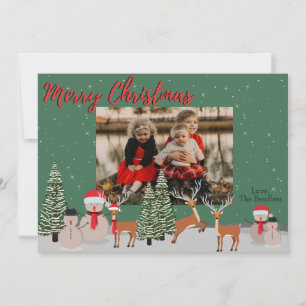 Snowman Photo Christmas Card