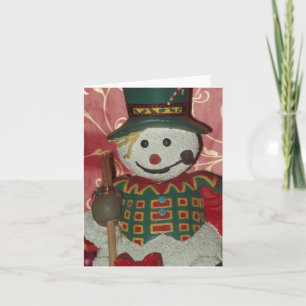 Snowman Photo Folded Note Card