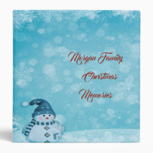 Snowman Pine Tree Christmas Memories Binder