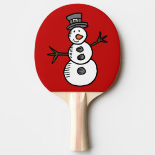 Snowman Ping Pong Paddle