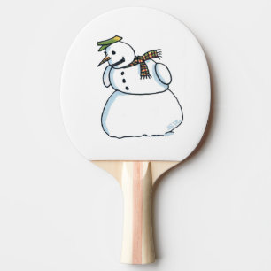 Snowman ping pong paddle