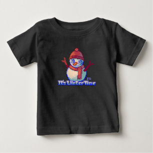 Snowman Pixel Art Baby T-Shirt