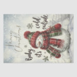 Snowman Plaid Winter Christmas Tissue Paper<br><div class="desc">Snowman Plaid Winter Christmas</div>