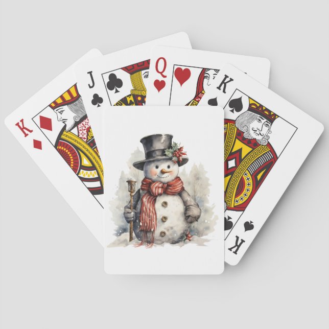 Snowman Playing Cards (Back)