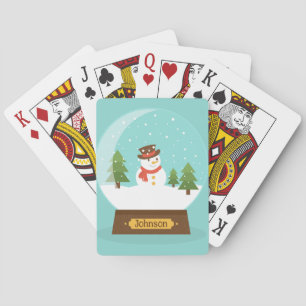 Snowman Playing Cards - Personalized -Add Name