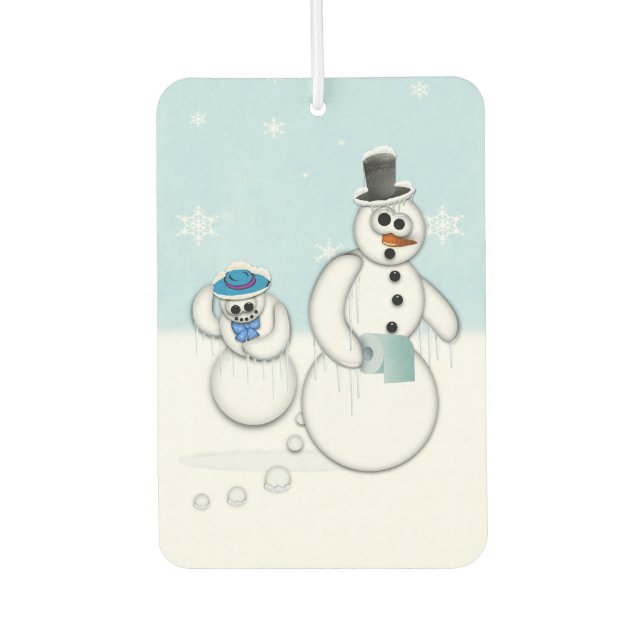 Snowman Poop Air Freshener (Front)