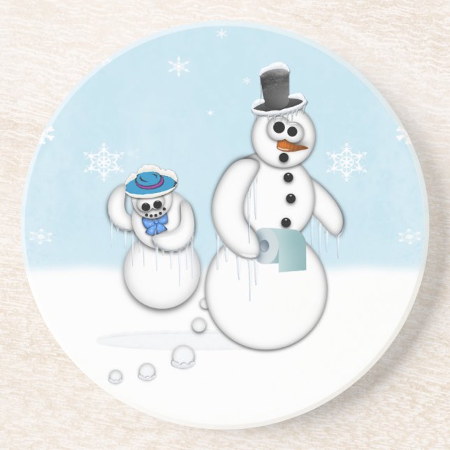 Snowman Poop Coaster (Front)