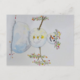 snowman postcard