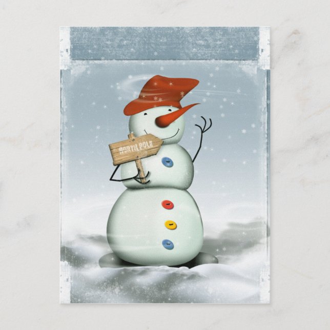 Snowman Postcard (Front)
