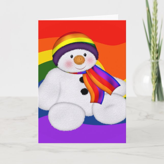 Snowman Pride Holiday Card (Front)