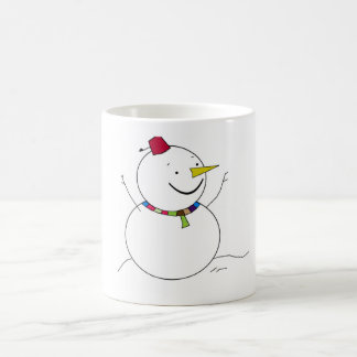 Snowman-printed cup 