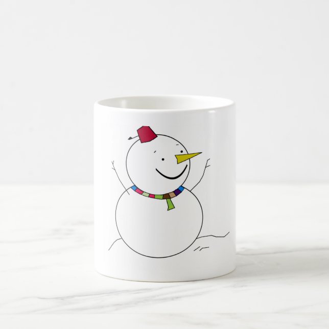 Snowman-printed cup  (Center)