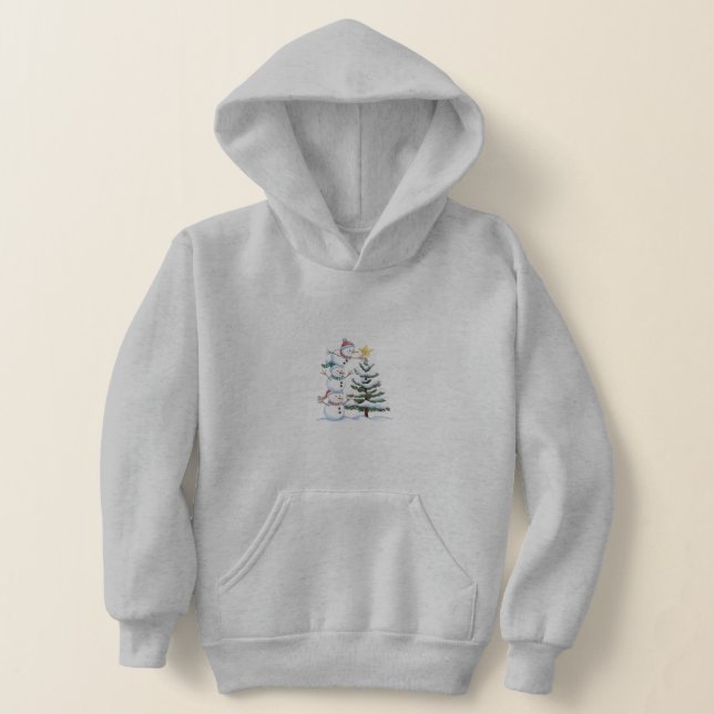 "Snowman Pyramid Decorating the Christmas Tree" (Laydown)
